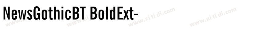 NewsGothicBT BoldExt字体转换